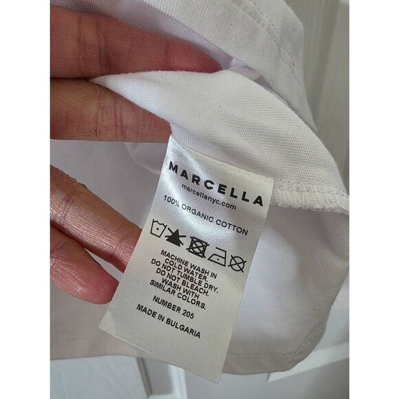 Marcella NYC Cornelia Cold Shoulder Cutout Organic Cotton T-Shirt L $78 - Picture 7 of 7